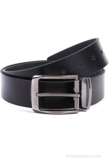 WildHorn Men Formal Black Genuine Leather Belt(Black)